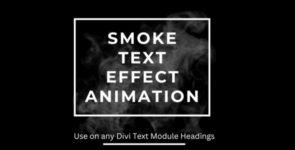 Smoke Text Effect Animation on Divi Cake