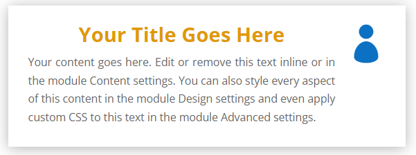 By default Divi doesn’t allow the placement of icon/image to the right.

