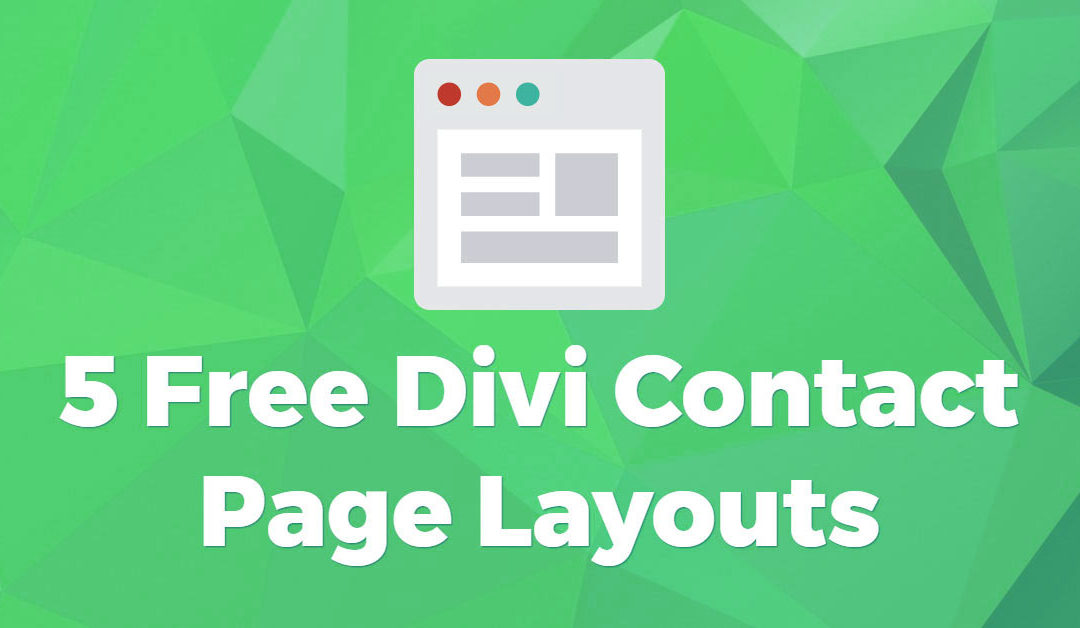 5 Free Divi Contact Page Layouts