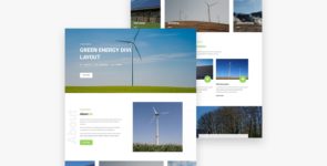 Green Energy Divi Layout on Divi Cake