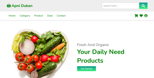 Responsive Grocery Website Landing Page on Divi Cake