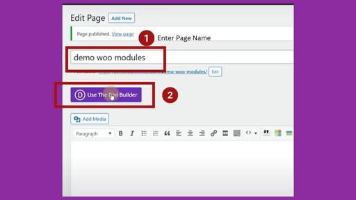 Page Naming and Enabling the Divi Builder