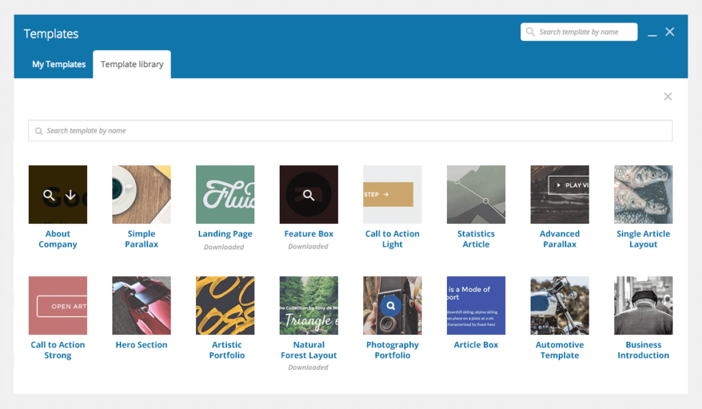 Explore the WPBakery’s Template library to customize and design your layouts.