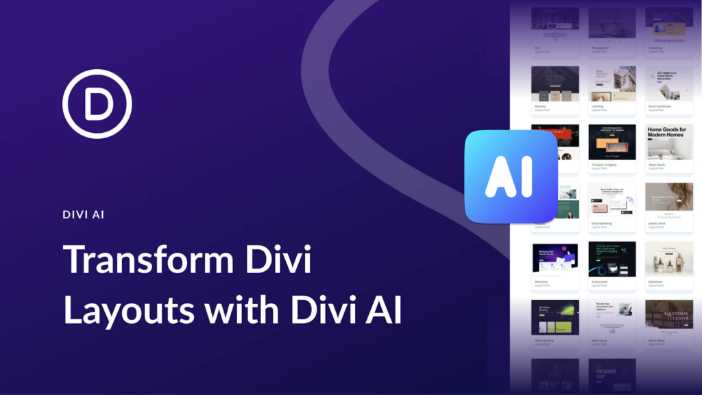 Use the power of Divi AI to transform your layouts and make them visually catchy