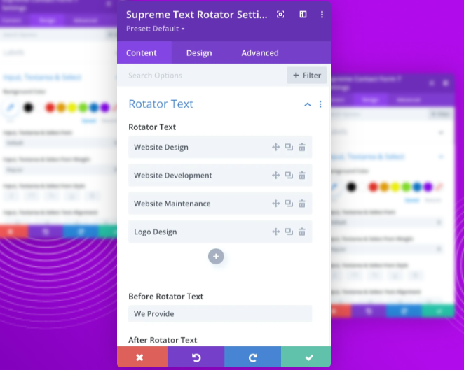 Generate multiple headings that keep rotating after a certain duration with a Text Rotator Module in Divi Supreme Pro
