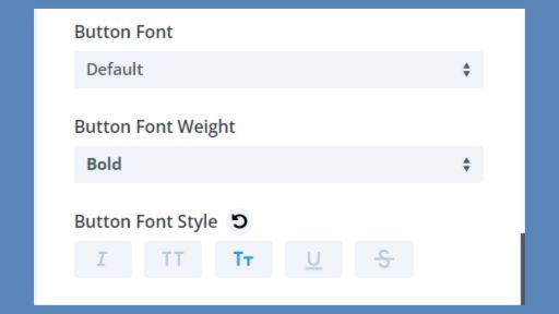 Choosing button Font, Weight and Style in the Divi Slider Module