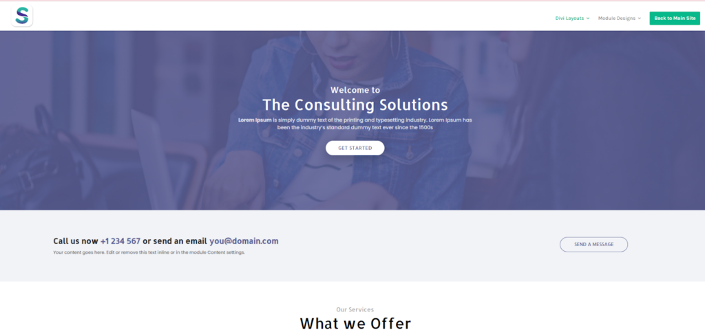 Consulting Free Divi Layout