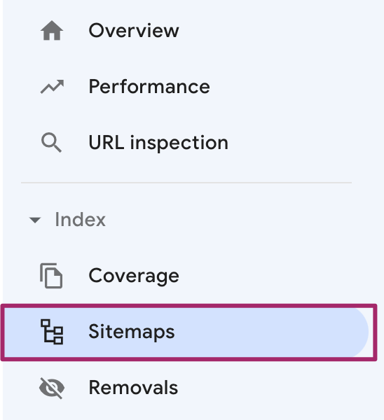 Adding XML Sitemap to Google Search Console from the sitemaps option appearing in the left bar.
