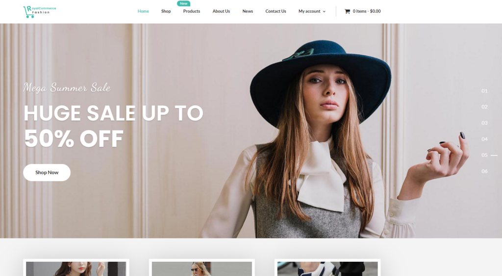 Royal Commerce, a WooCommerce Child Theme perfect for E-commerce Website
