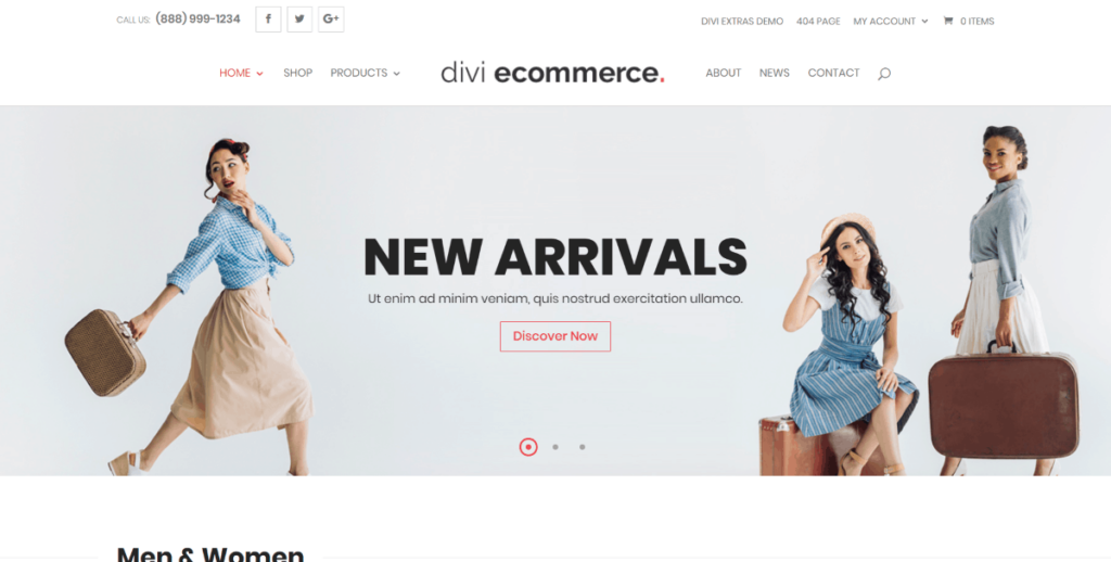 Divi eCommerce, a WooCommerce Child Theme perfect for E-commerce Website