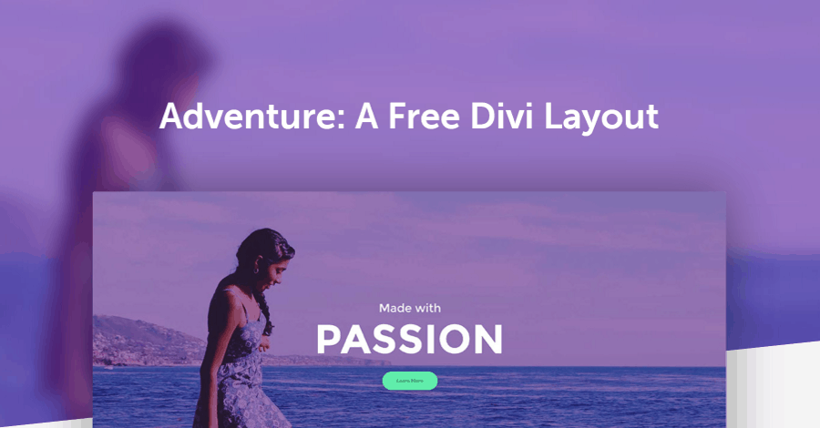 Adventure Free Divi Layout