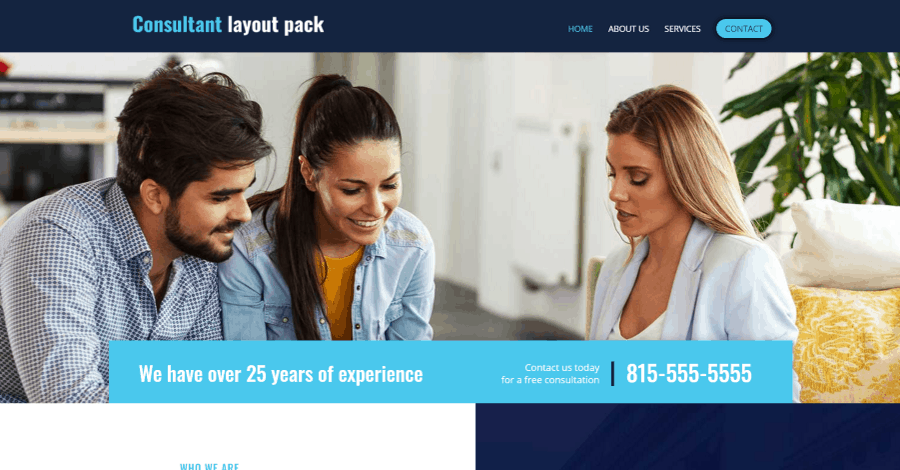 Divi Consultant Layout Pack Free Divi Layout