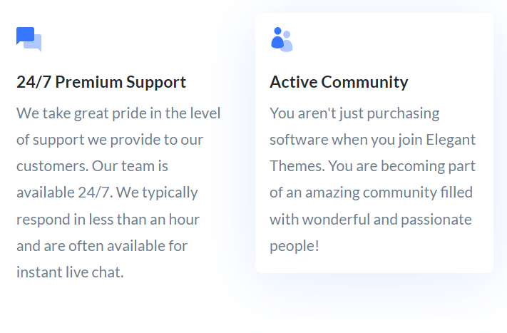 Divi offers premium 24/7 support to its users with an active license