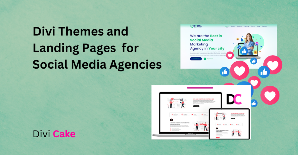 Explore 8 Amazing Free and Premium Divi Child Themes and Landing Page Layouts for Social Media Agency