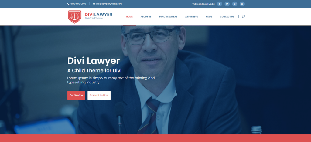 Divi Lawyer, a Premium Child Theme for your WordPress Website