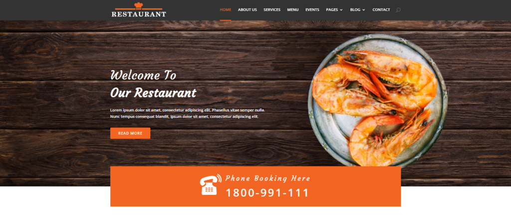 Restaurant, a pre-made premium Divi Child Theme for food websites to showcase your restaurant’s menu, ambiance, and branding effectively.