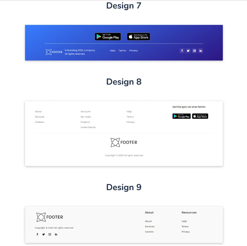 Divi Footers Pack, a pre-made bundle of Divi Footer layouts to optimize your website footer that is converting and aesthetically pleasing.