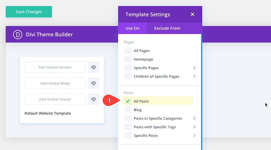 Customizing all post templates with Divi Theme Builder