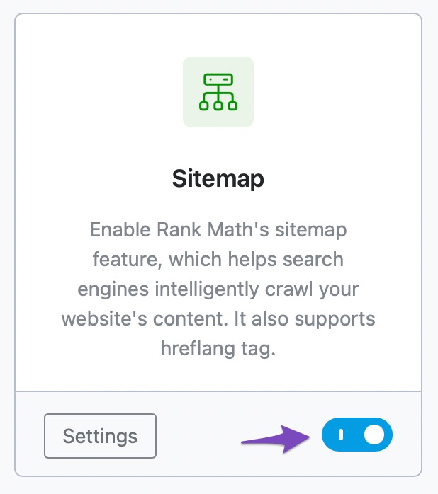 Toggling Rank Math’s sitemap module from sitemap settings to create an HTML sitemap