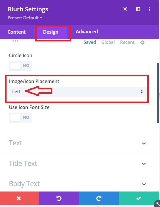 Open up the Image & Icon toggle, choose Image/Icon Placement and set it to Left.