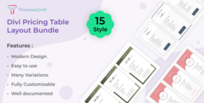 Divi Pricing Table Layout Bundle on Divi Cake