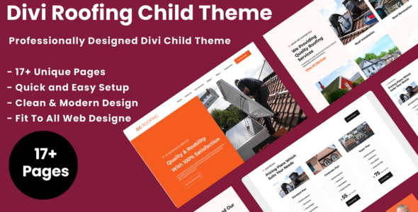 HomeRoof – Roofing Services Divi Child Theme on Divi Cake