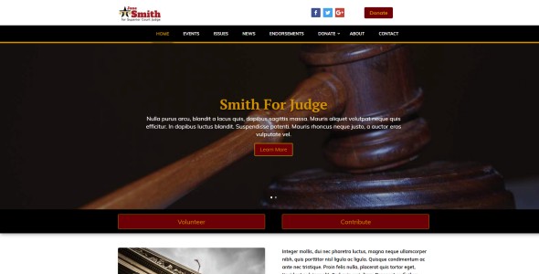Online Candidate Judicial Theme on Divi Cake