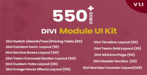 The Divi Modules Ui Kit on Divi Cake