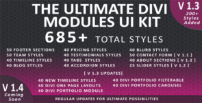 The Ultimate Divi Modules Ui Kit on Divi Cake