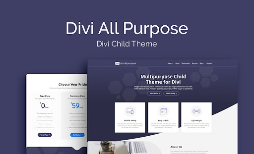 DIVI ALL PURPOSE Free Child Theme for All-purpose website