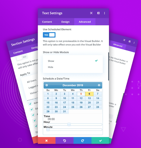Schedule your Divi elements with Scheduled Elements Extension using Divi Supreme Pro