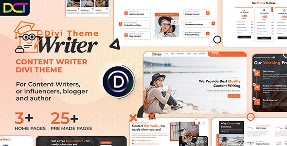 Writer Divi Content Writing Services Theme on Divi Cake